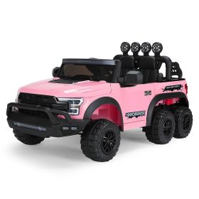 Electric 12V Battery White Kids Ride On Truck Car Pink