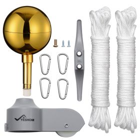 Flagpole Repair Parts Kit with Gold