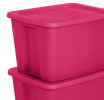 Fuchsia Burst Sterilite 18 Gallon Tote Box Plastic Set of 8 facilitate transport
