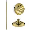 6FT Golden Telescoping Al Flag Pole With US Flag & Ball