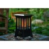 Solar Patio Lantern Bug Zapper,Acre Coverage, Led Flame Effect, Black,1 Pack