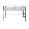 Jett Junior Twin Metal Loft Bed, Silver