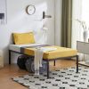 190.5*96.5*45.7cm Bed Height 18'' Simple Basic Iron Bed Frame Iron Bed Black