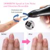 Professional Acrylic Nail Drill Machine 20000RPM Electric Handpiece w/6 Bits Cuticle Grinder