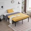 208.2*157.5*45.7cm Bed Height 18" Simple Basic Iron Bed Frame Iron Bed Black