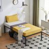 190.5*96.5*45.7cm Bed Height 18'' Simple Basic Iron Bed Frame Iron Bed Black
