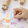 Art Colored Pencils 12 Colors Wooden Pencil Set For Kids Painting Drawing Graffiti Tools Crayon Stationery Boxed Non-Toxic