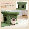 Fully Wrapped  2 In1 Cactus Cat Tree Condo With Dangling Ball