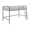 Jett Junior Twin Metal Loft Bed, Silver