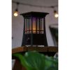 Solar Patio Lantern Bug Zapper,Acre Coverage, Led Flame Effect, Black,1 Pack