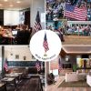 6FT Golden Telescoping Al Flag Pole With US Flag & Ball/2pcs