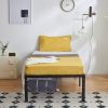 190.5*96.5*45.7cm Bed Height 18'' Simple Basic Iron Bed Frame Iron Bed Black