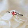 Anniversary Engagement Ring Love Heart Shape Synthetic Gemstones Gorgeous Ring Wedding Ring For Women Valentine's Day Gift