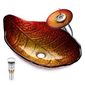 Glass Sink Faucet Set (Color: As pic)