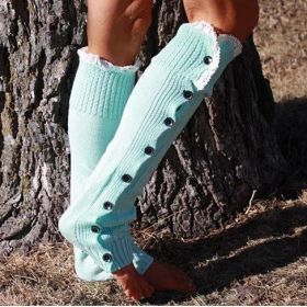 Lacy Legs - Lounge in Delicate and Cozy Lacy Socks (Color: BLACK)