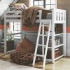 Kane Twin Loft Bed, White
