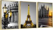 Framed Canvas Wall ArtOil Paintings Impressionism Aesthetic Prints Canvas Paintings for Living Room Bedroom Office Home; 3 Panels