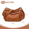 Soft Crossbody Shoulder Bag Purse Tote for Women PU Leather w/ Adjustable Strap