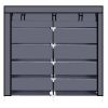 7 Tiers Portable Shoe Rack Closet Fabric Cover Shoe Storage Organizer Cabinet
