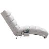 Linen Chaise Lounge Indoor Chair; Modern Long Lounger for Office or Living Room