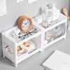 1pc Double Layer Finishing Rack College Student Dormitory Small Shelf Desktop Stationery Mini Storage Storage Rack Divider