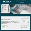 Undermount Kitchen Sink;  16 Gauge Stainless Steel Wet Bar or Prep Sinks Single Bowl