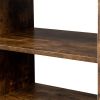 MDF TV stand with storage cabinet; Walnut