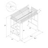 Brittain Twin Metal Loft Bed, Black