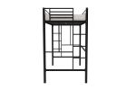 Brittain Twin Metal Loft Bed, Black