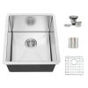 Undermount Kitchen Sink;  16 Gauge Stainless Steel Wet Bar or Prep Sinks Single Bowl